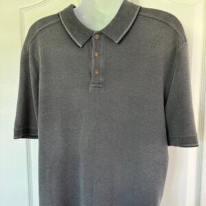 Tommy Bahama Dark Gray Waffle Weave Polo - Size Large